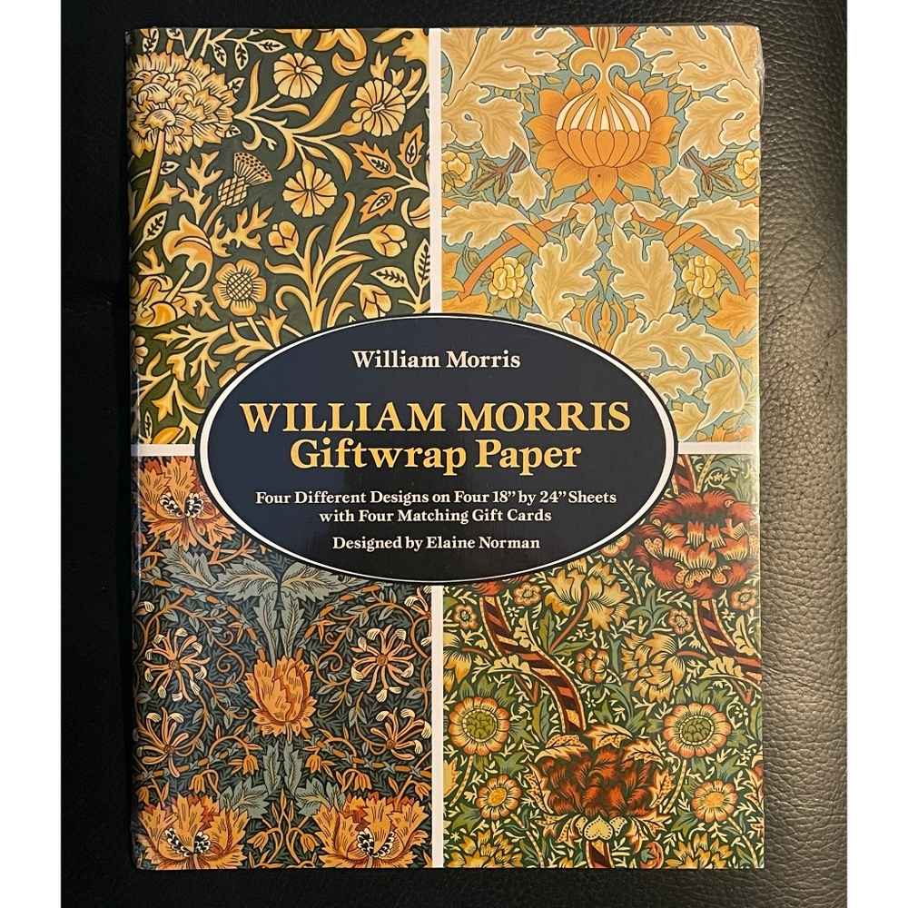 WILLIAM MORRIS Giftwrap Paper (4 designs, 4 sheets) NWT